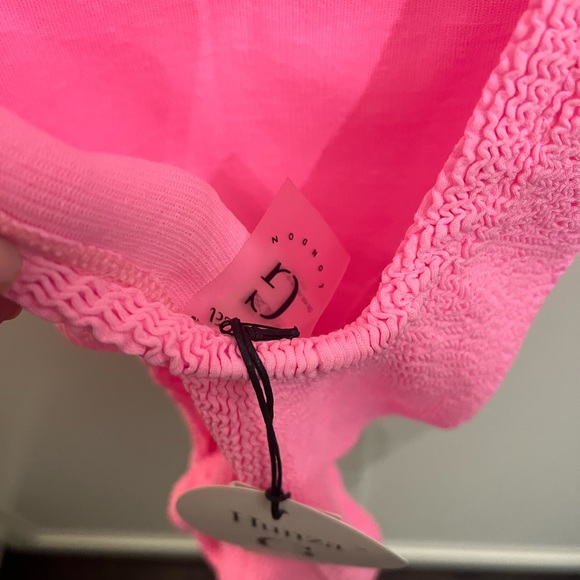 NWT HUNZA G Bubble Gum Classic Square Neck One Piece - Picture 12 of 15